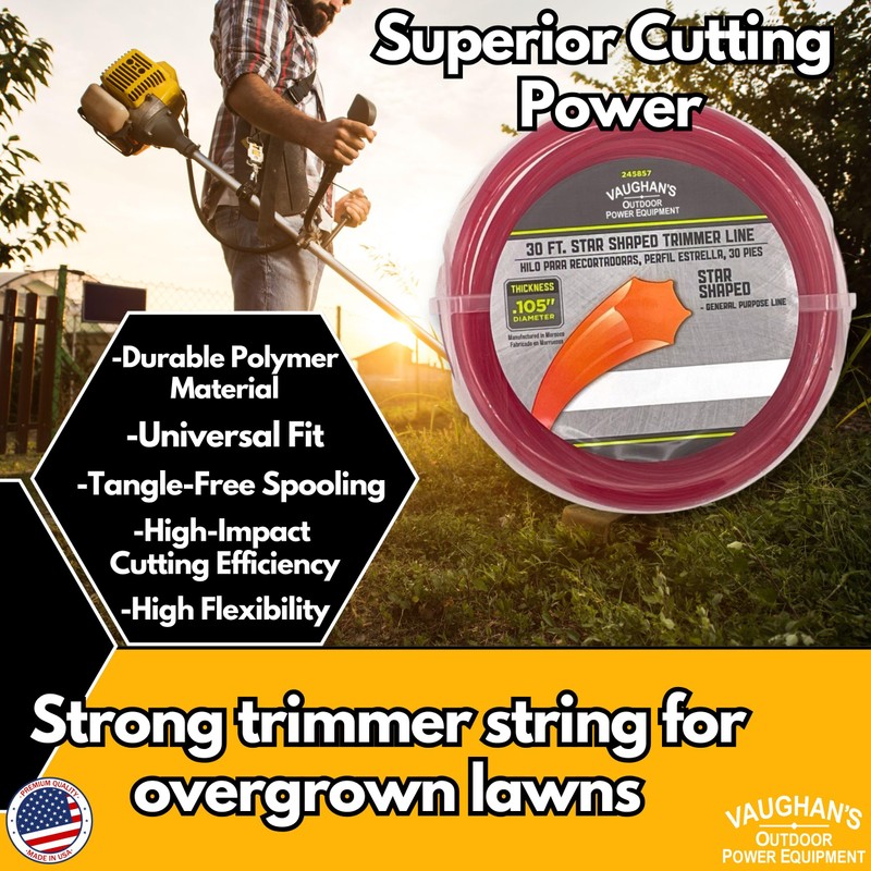 Vaughan's Master Line .105" Trimmer Line, 30ft | Red Star