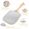 Luvan Aluminum Metal Pizza Peel with Foldable Wooden Handle,12x14 Inch