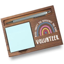 Volunteer Gifts Sticky Note Holder, Thank You Gift for Community Volunteer, Nonprofit Helper, or School Volunteer, Volunteer Appreciation Week, Graduation or Holiday Office Desk Decor PB038