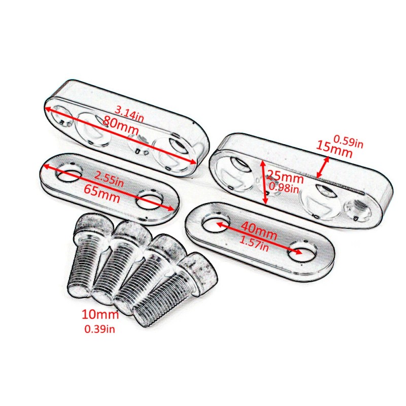 Trichtu Mount Motorcycle Silver Handlebar Risers Adapter For Honda GoldWing
