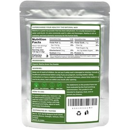 TEATREE Matcha (3.53 Oz), Polvo De Té Verde Matcha Orgánico, Matcha Puro 100  Natural Para Café Con Leche, Batidos Y Repostería.