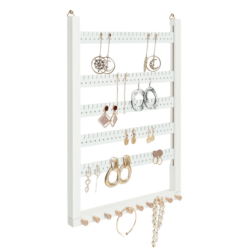 Wall Mounted Earring Organizer, Earring Holder Organizer Wall,Solid Wood Earring