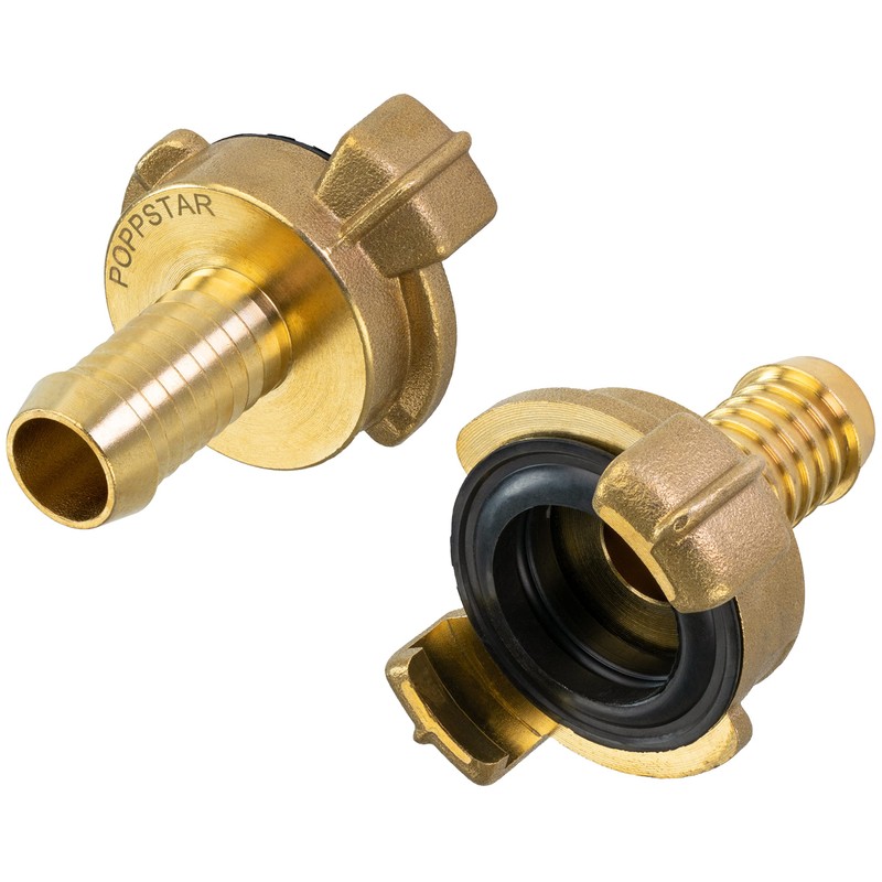 Poppstar Brass Quick Coupling 1/2 Inch Nozzle (System Geka Coupling