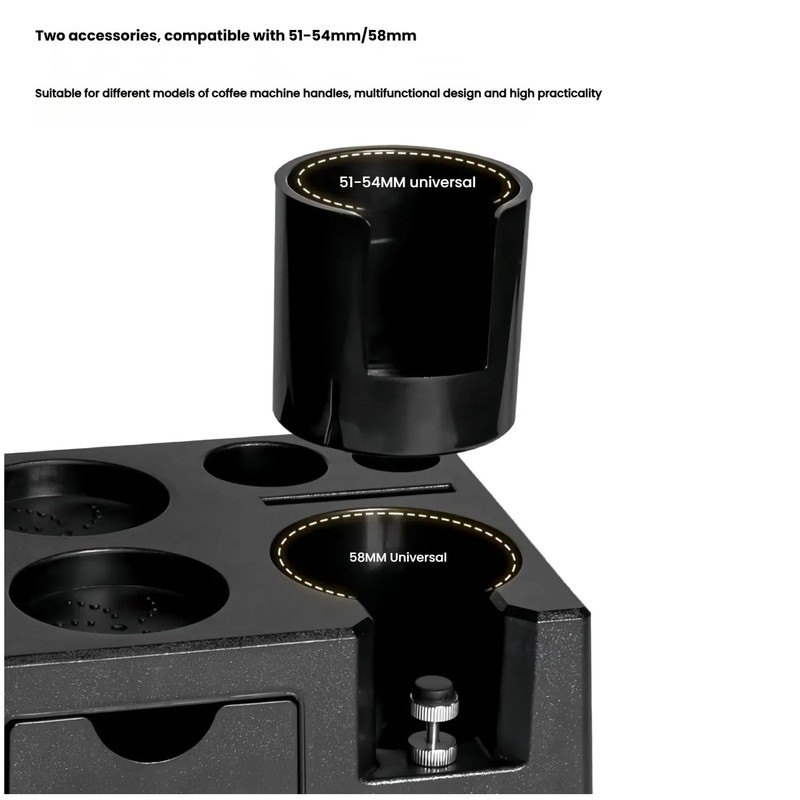 Compact Espresso Tamping Station ABS Construction with Ergonomic Design for