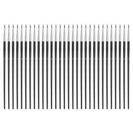 sourcing map 30Pcs Fine Pointed Miniature Paint Brushes(Black #0)