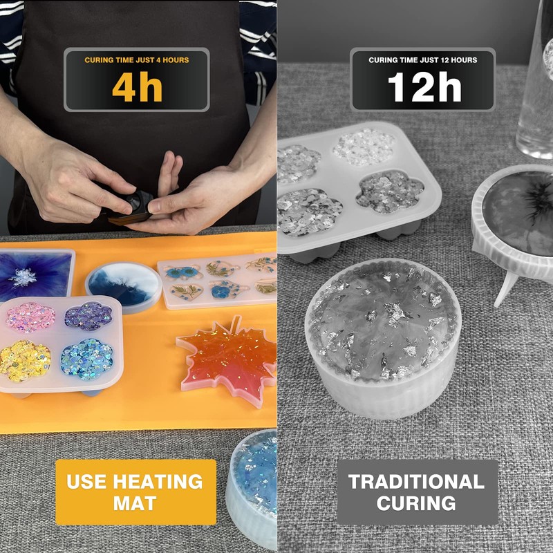 Resin Molds Heating Mat Kit 26PCS: Epoxy Resin Curing Machine
