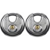 BRINKS 173-70201 70mm Shielded Discus Padlock (2-Pack)