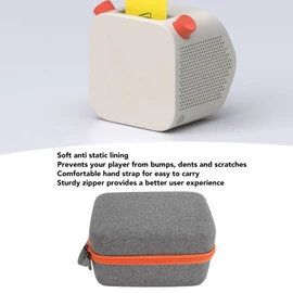 Hard Case for Yoto Player, Shockproof and Waterproof Hard Carry Case with Comfortable Hand Strap, Hard Travel Case for Speaker (Grey)