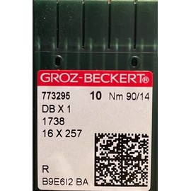 Needle It Up with Groz-Beckert Needle DBx1 / 16x257 / 16x231 / DLx1 / 1738 / Round Point - Size - 90/14 (10PK)