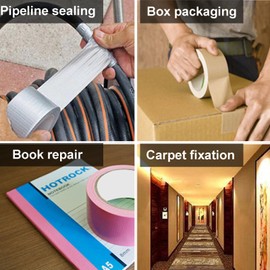 AMOGATO 3 Roll Heavy Duty Duct Tape-Professional Grade Outdoor Waterproof Duct Tape, Hand Tearable, Repair Duct Tape for Industrial, Professional Use,1.88 Inch x 30 Yards,Pink