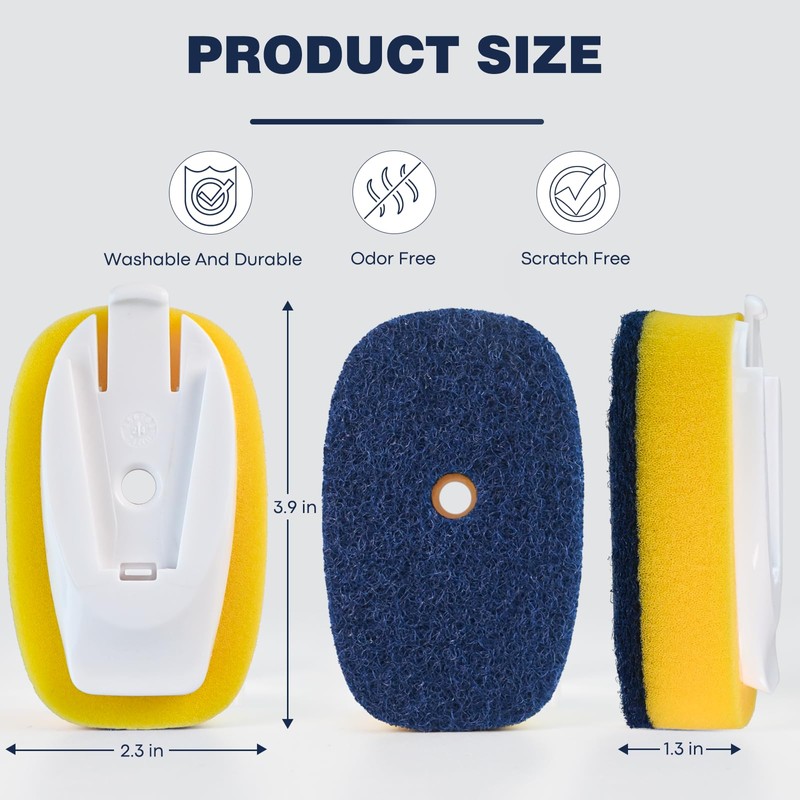 Sponge Brush Refills for OXO Dish Brush, 4 Pack Soap