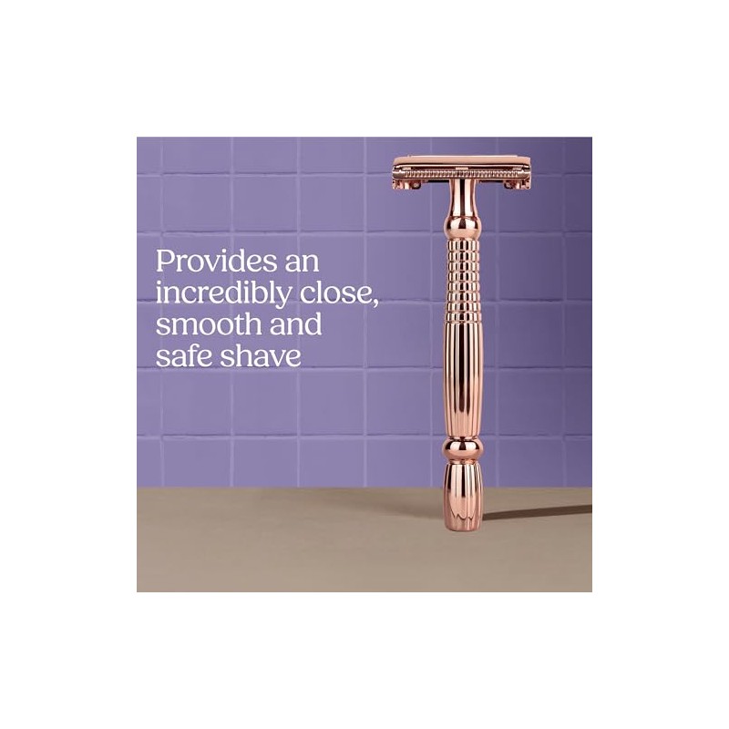 Wilkinson Sword Intuition Rose Gold Safety Razor for Women, 15