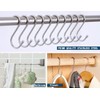 Evob 20 Pack 3.4" S Shaped Hooks Stainless Steel Metal