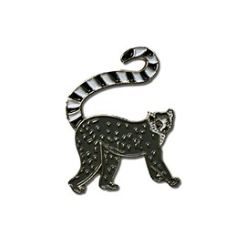 GBJUK Ring Tailed Lemur Enamel Pin Lapel Badge with Butterfly Clasp Back