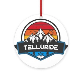 CafePress Telluride Ski Resort Telluride Colorado Round 4" MDF Holiday Ornament