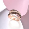 Santuzza 925 Sterling Silver Twisted Ring Nano Brown Spinel Cubic
