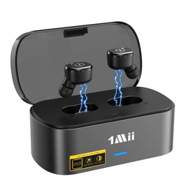 1Mii Wireless Earbuds for TV Watching, TV Headphones Wireless for Seniors & Hard of Hearing with Transmitter Charging Dock, Plug n Play, Optical, 3.5mm AUX, RCA, Soundbar Passthrough