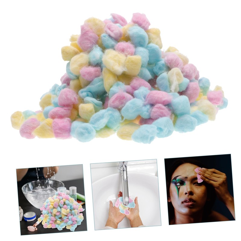 NOLITOY Cotton Balls Non-irritating Face Makeup Cleaning Soft Absorbent for
