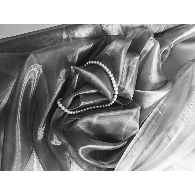 Unbranded Mirror Organza Chrcoal 59",by the yard Shinny sheer organza.