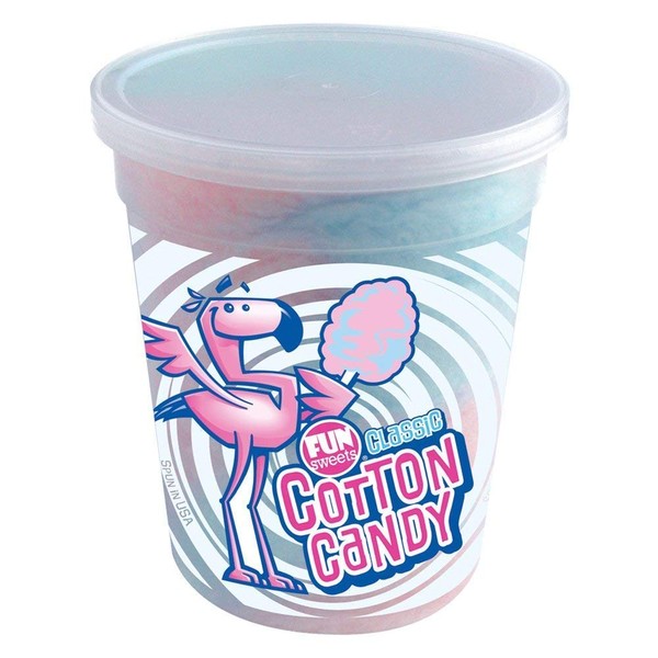 Fun Sweets Cotton Candy (Classic Pink & Blue Blend, 12 Count)