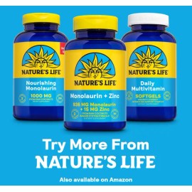 Natures Life Monolaurin Plus Zinc 936 Mg 90 Cpsulas , ,