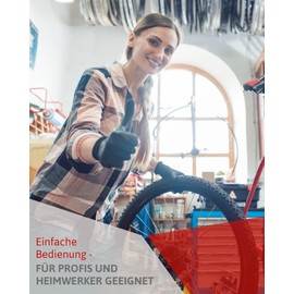 Red Tools Torque Wrench with Accessories - 5-25 Nm 1/4 Inch Drive - Wheel Brace Wrench for Car, Bike, Motorcycle