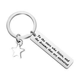 FOTAP A Court of Thorns and Roses Inspired Fans Gift The Night Court Keychain (Stars Listen Key)