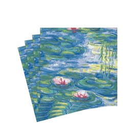 Caspari Nympheas Paper Cocktail Napkins, 20 Per Package
