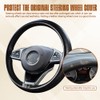 HEVLE Leather Steering Wheel Cover Lace Up, Car Wheel Cover,