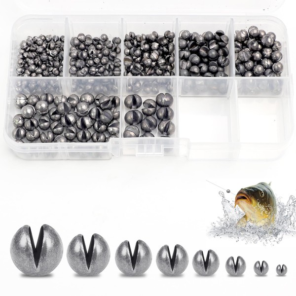 320 Pcs Split Shot Fishing Weights 8 Sizes No.8 No.1