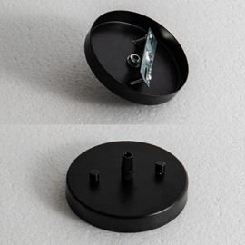 HNCAIDM - 5 1/8" single head hanging light plate cover and ceiling lighting canopy kit with all mounting hardware, lamp cover plate for easy