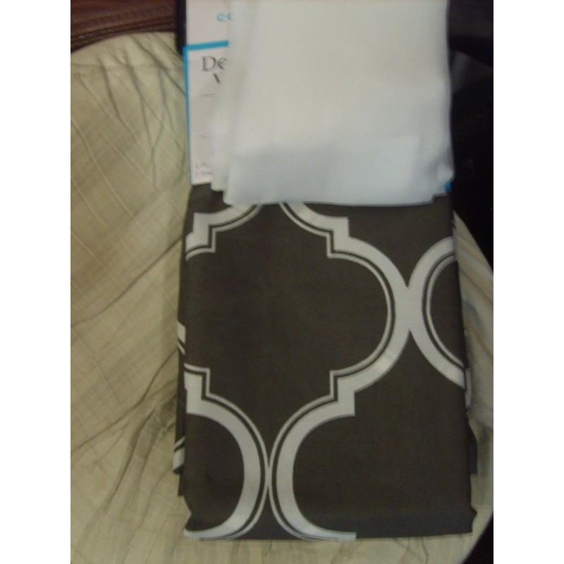 COMFORT BAY~"OLIVIA"~4 PIECE DECORATIVE WINDOW CURTAIN SET~NEW~ROD POCKET~28x63