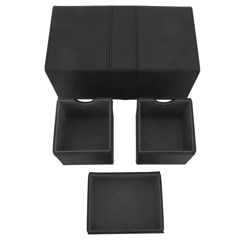 Card Deck Box with 3 Drawers Large Capacity Magnetic Closure