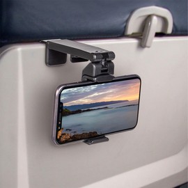 Universal Travel & Airplane Mobile Phone Holder Mount with Multi-Directional Dual 360 Degree Rotation. Essential Travel Accessory (Turqoise)