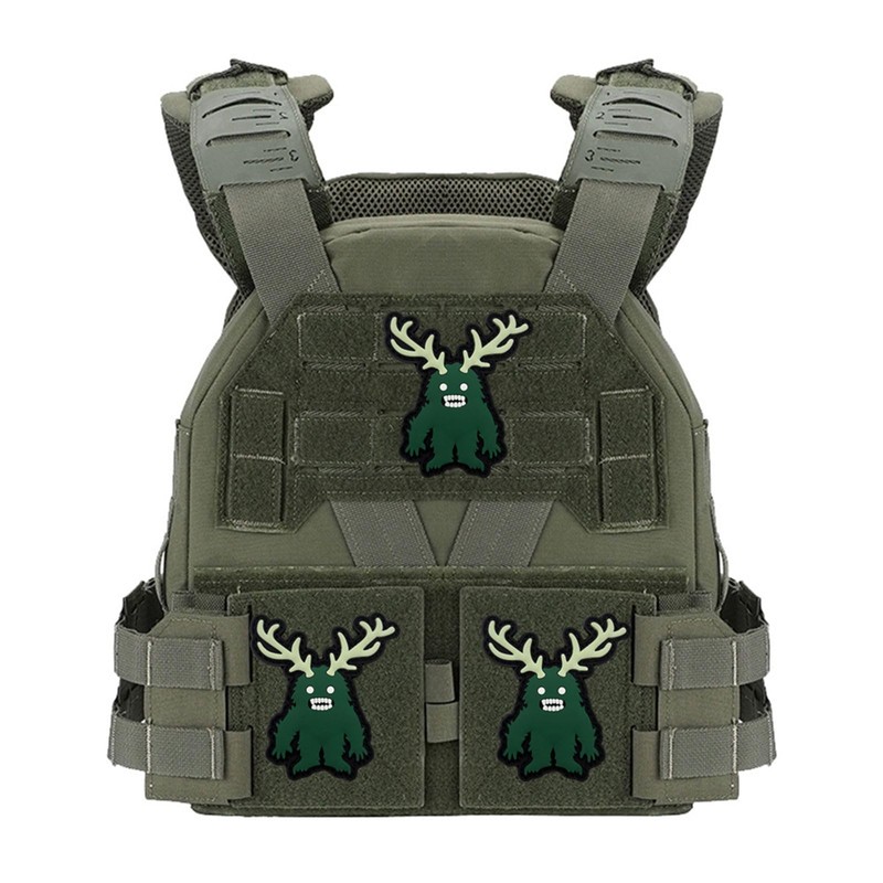 Forest Elf Armband PVC Patch, Deer Horn Monster Morale Badge,