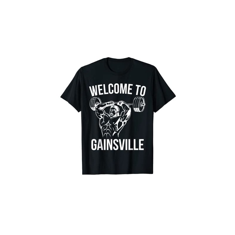 Willkommen in Gainsville mit Jacked Guy Doing Trizeps T-Shirt