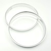 4 centring rings made of aluminium, aluminium in silver, 74.1
