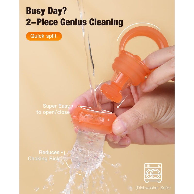 Omnilove Baby Fruit Feeder & Popsicle Molds Tray Combo, New