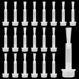 20 Pcs Brush Replacement Dip Nail Polish Brush Replacement Disposable Nail Art Brushes Gel Liquid Brushes Soft Bristles Activator Brush for Base Coat Top Coat, White