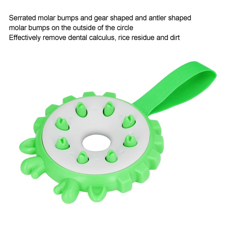Dog Chewing Toy Bite Resistant Interactive Teeth Cleaning Round Puppy