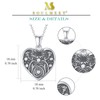 SOULMEET Heart Daisy Locket Necklace That Holds 2 Pictures Silver