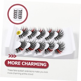 Outanaya 5pairs Fake Lashes Makeup Eyelashes for Natural Look Wispy Curl Design for Parties Cosplay and Everyday Wear