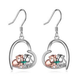 Guinea Pig Earrings Sterling Silver Guinea Pig Jewellery Gifts for Women Sister Guinea Pig Lovers