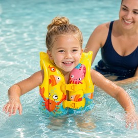 Inflatable Swim Training Vest for Kids – Lightweight PVC Buoyancy Aid for Supervised Pool Practice & Swimming Lessons