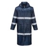 Portwest F438 Men's Waterproof Raincoat - Reflective Long Rain Jacket
