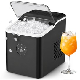 Nugget Ice Maker Countertop, Pebble Ice Maker in 6 Mins,26.5 LBS/Day, Self-Cleaning, FLASHCHILL™, Compact Portable Design, Ice Machine for Home, Kitchen, Office & Party