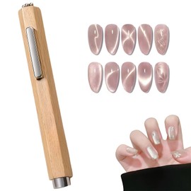 Yamobi 3-in-1 Nail Magnet for Neon Nail Cat Eye Nail Art, 3D Gel Nail Art Magnet for Cat Eye UV Gel, Strong 3D Cat Eye Nails Magnet Strong Suction for DIY Salon