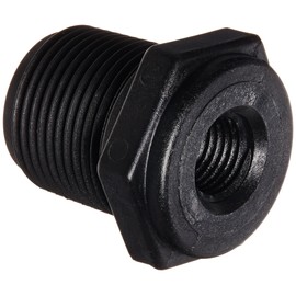 Banjo RB075-025 Polypropylene Pipe Fitting, Reducing Bushing, Schedule 80, 3/4 NPT Male x 1/4" NPT Female