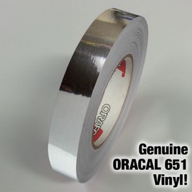 ORACAL 651 Gloss Silver Chrome Adhesive Vinyl Pinstripe Detailing Tape (4" x 30ft)