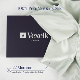 100% Pure Mulberry Silk Pillowcase For Youthful Skin and Hair, Luxurious 22 Momme 6A Grade Ultra Soft & Smooth Silk with Hidden Zipper & Premium Box For Gifting, Standard Size 50x75cm (Silver)